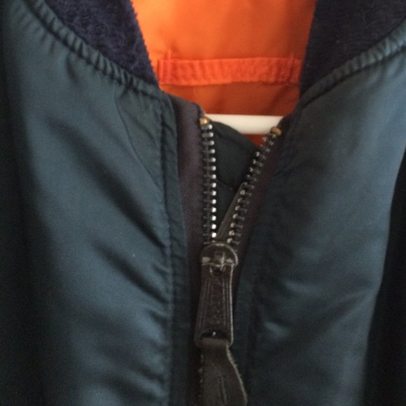 Men's Airforce Bomber Jacket - Navy - Reversible - Picture 3 of 8